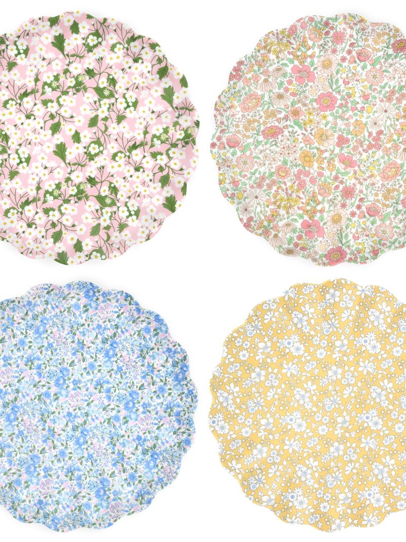 Meri Meri x Liberty Mixed Large Melamine Plates, Set of 4